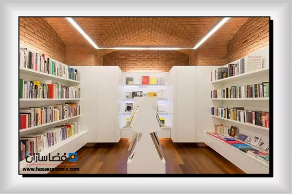 قفسه بندی مدرن کتابخانه