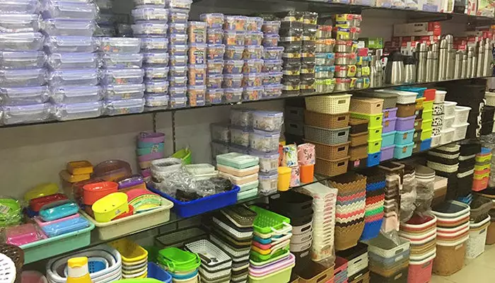 قفسه بندی مغازه پلاستیک فروشی