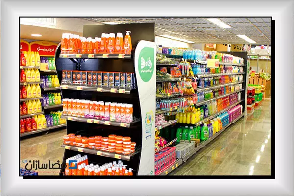 قابلیت نورپردازی در طبقات قفسه دو طرفه فروشگاهی