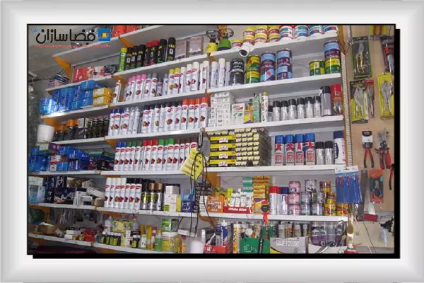 نوع چیدمان قفسه بندی در فروشگاه رنگ