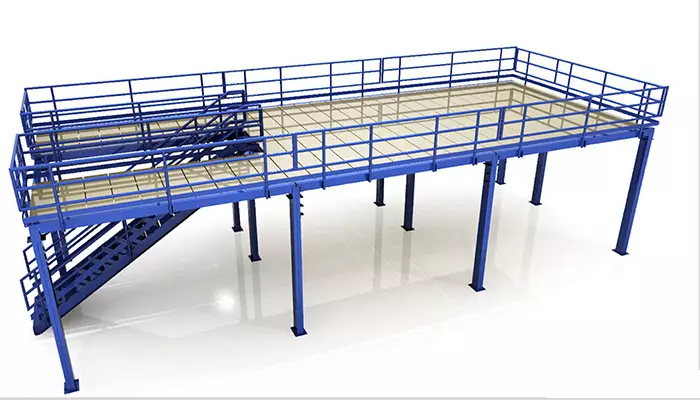 نیم طبقه پیش ساخته از انواع قفسه بندی انبار